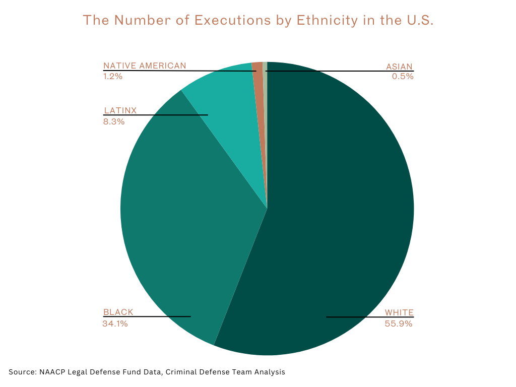 the number of executions by ethnicity in the united states